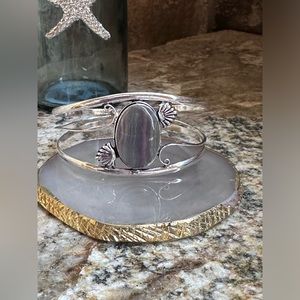 Hand Crafted Silver and Purple Bracelet